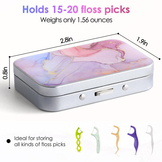 Interior view showing storage space for floss picks