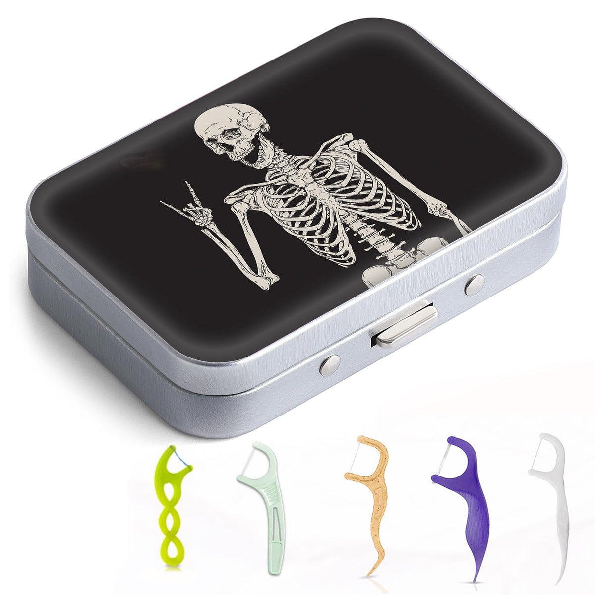 Gerkia Dental Floss Portable Case marble pattern