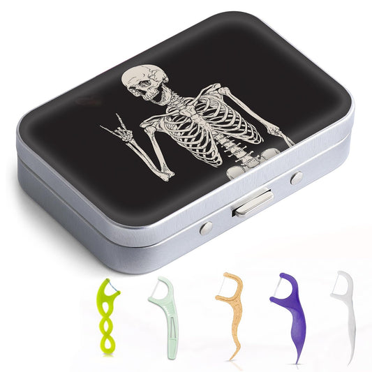 Gerkia Dental Floss Portable Case marble pattern