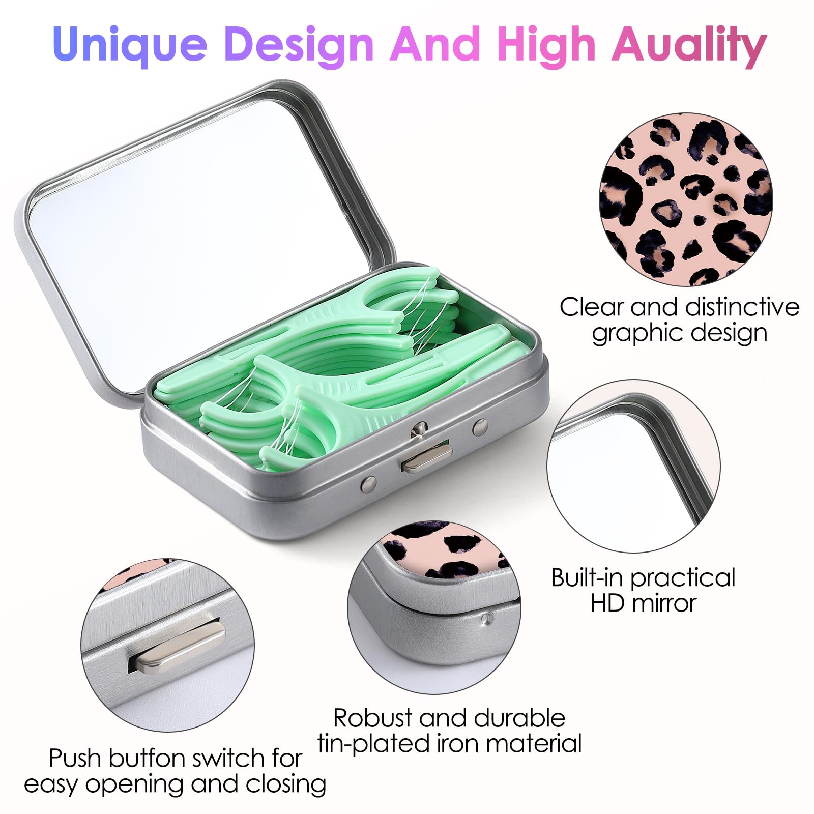 Inside view showing floss picks storage in the case