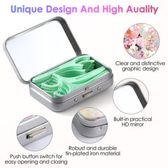 Portable floss dispenser with built-in HD mirror for travel