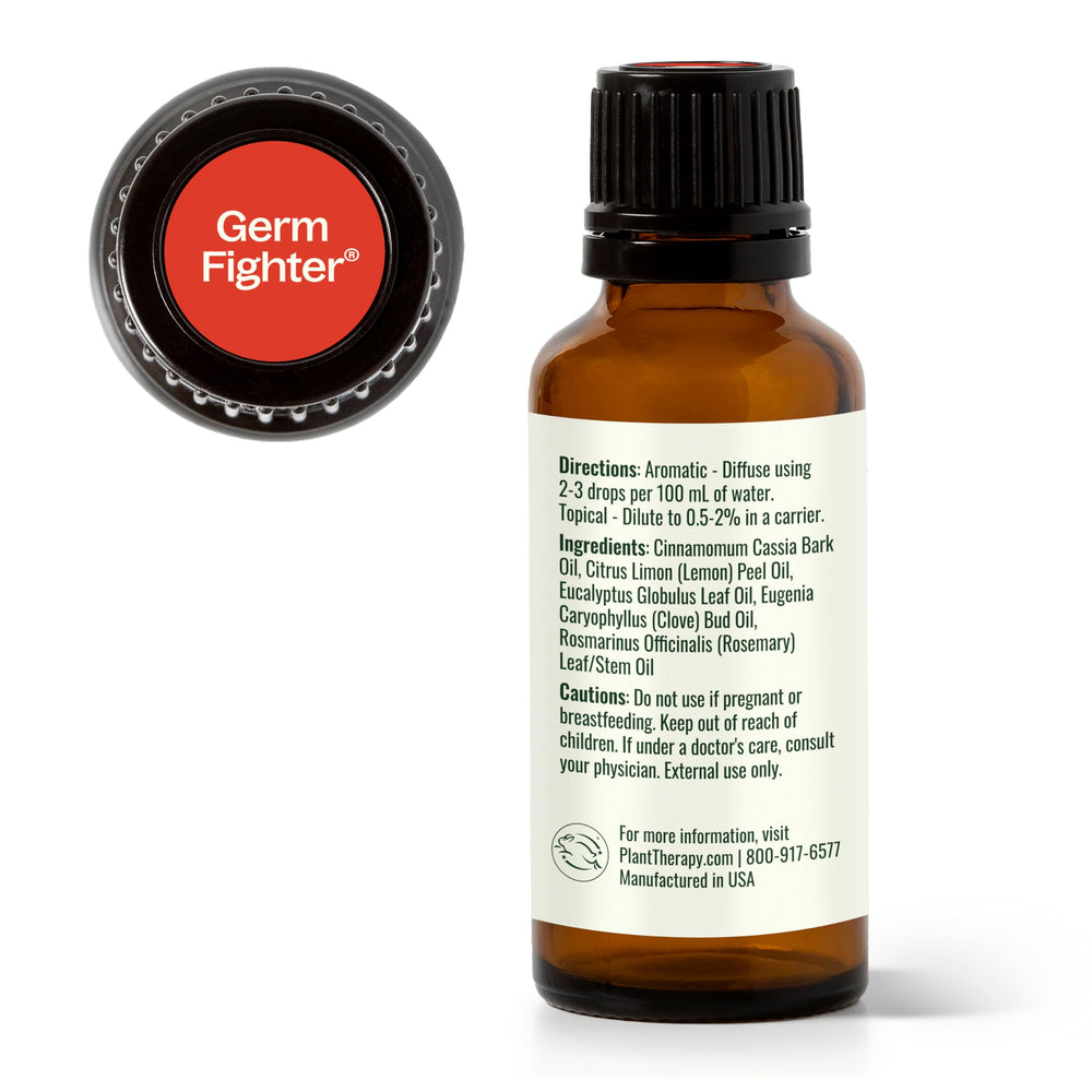 Therapeutic grade Plant Therapy Germ Fighter branding