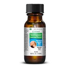 Germa Verruguin Liquid Wart Remover brush applicator showing precise application