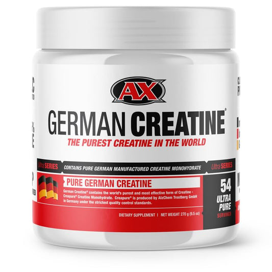 German Creatine Monohydrate 270g container – front view