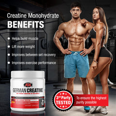 Micronized creatine powder texture close-up