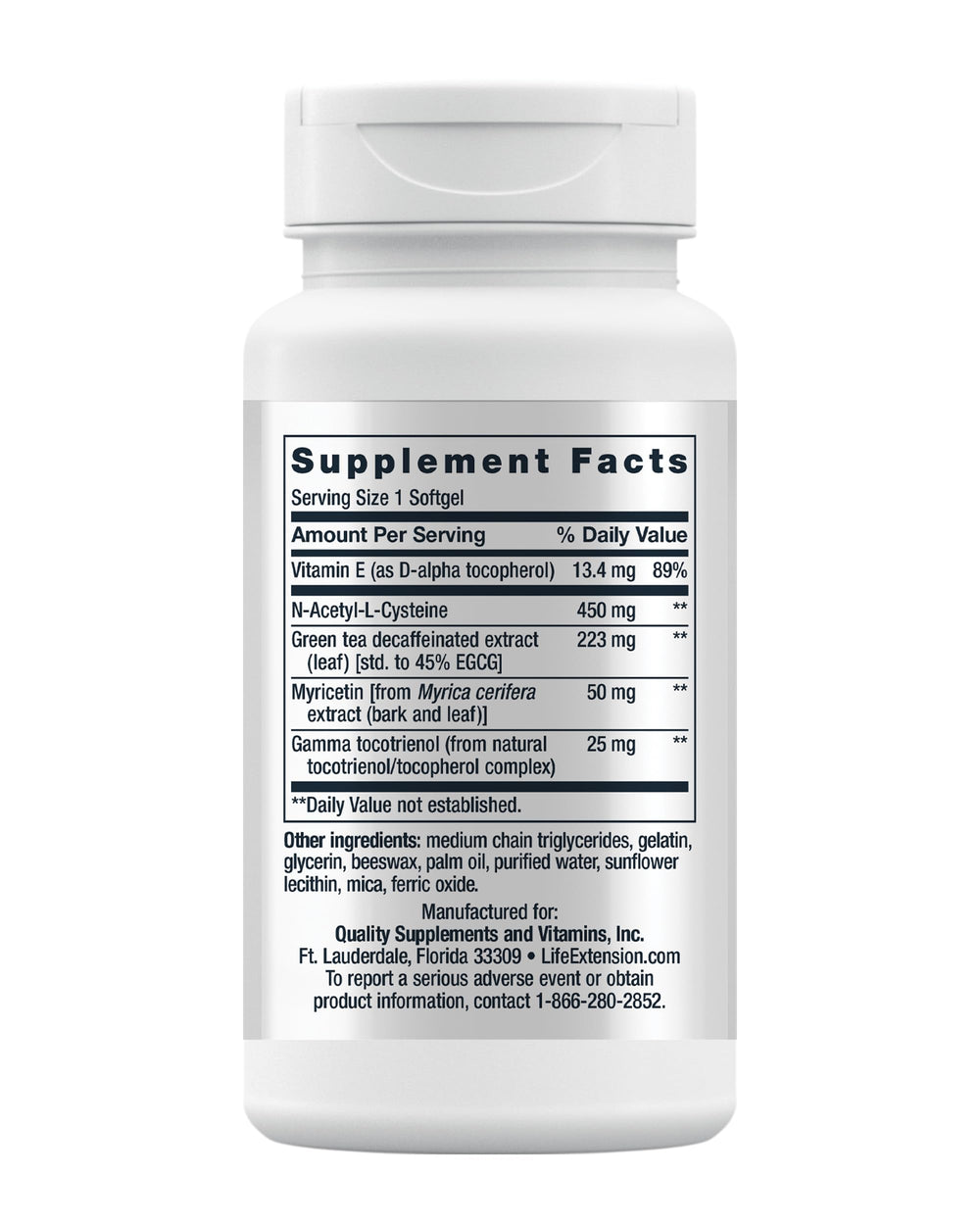 30 gluten-free softgels in a bottle