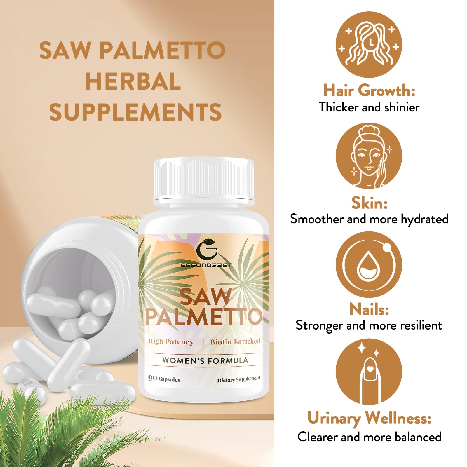 Urinary wellness concept with capsules