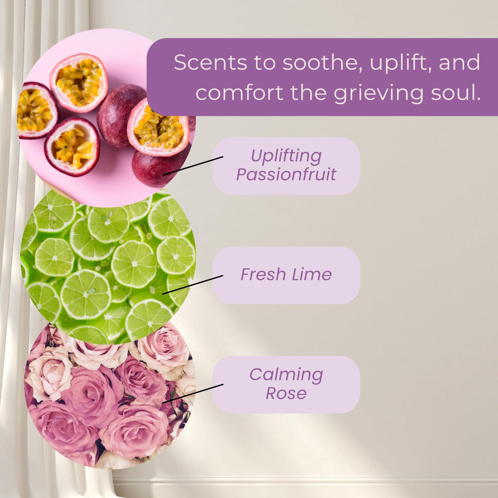 Get Well Soon sympathy candle with soft glow