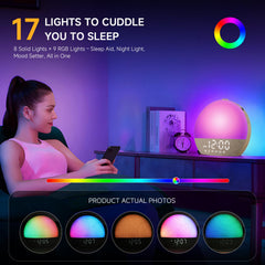 Geuuap Sunrise Alarm Clock backup battery preserves alarm settings