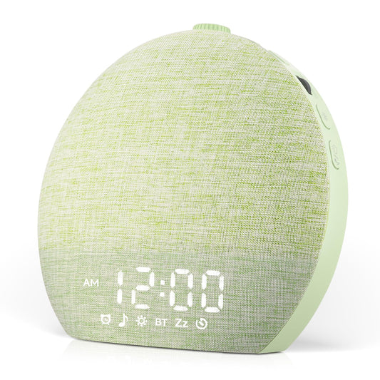 Geuuap Sunrise Alarm Clock front view, showing a screen-free design for a calm morning.