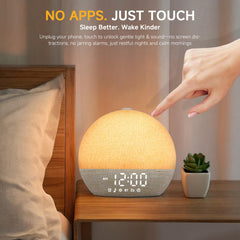 Geuuap Sunrise Alarm Clock packaging includes adapter and USB-C cable