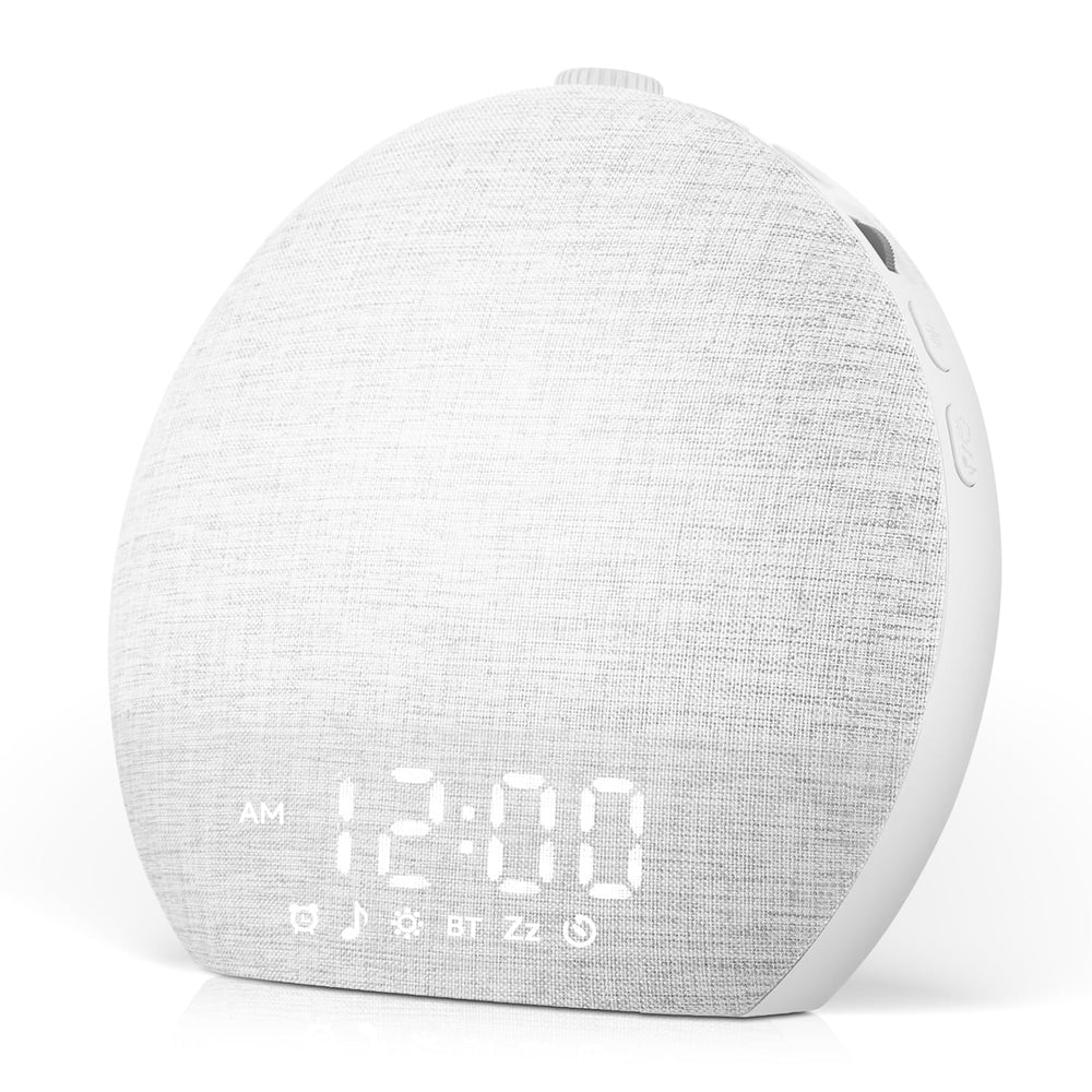 Geuuap Sunrise Alarm Clock showing sunrise simulation for a gentler wake.