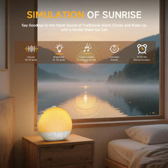 Geuuap wake-up sounds customization offering 10 tones for comfortable mornings.