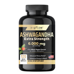 Bottle of Gflow Ashwagandha 6000mg