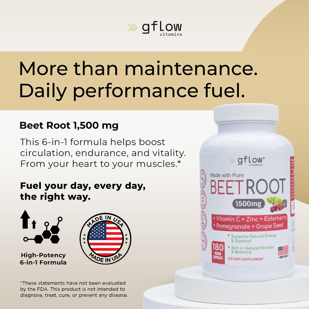 Close-up of Beet Root Capsules with elderberry and grape seed extracts