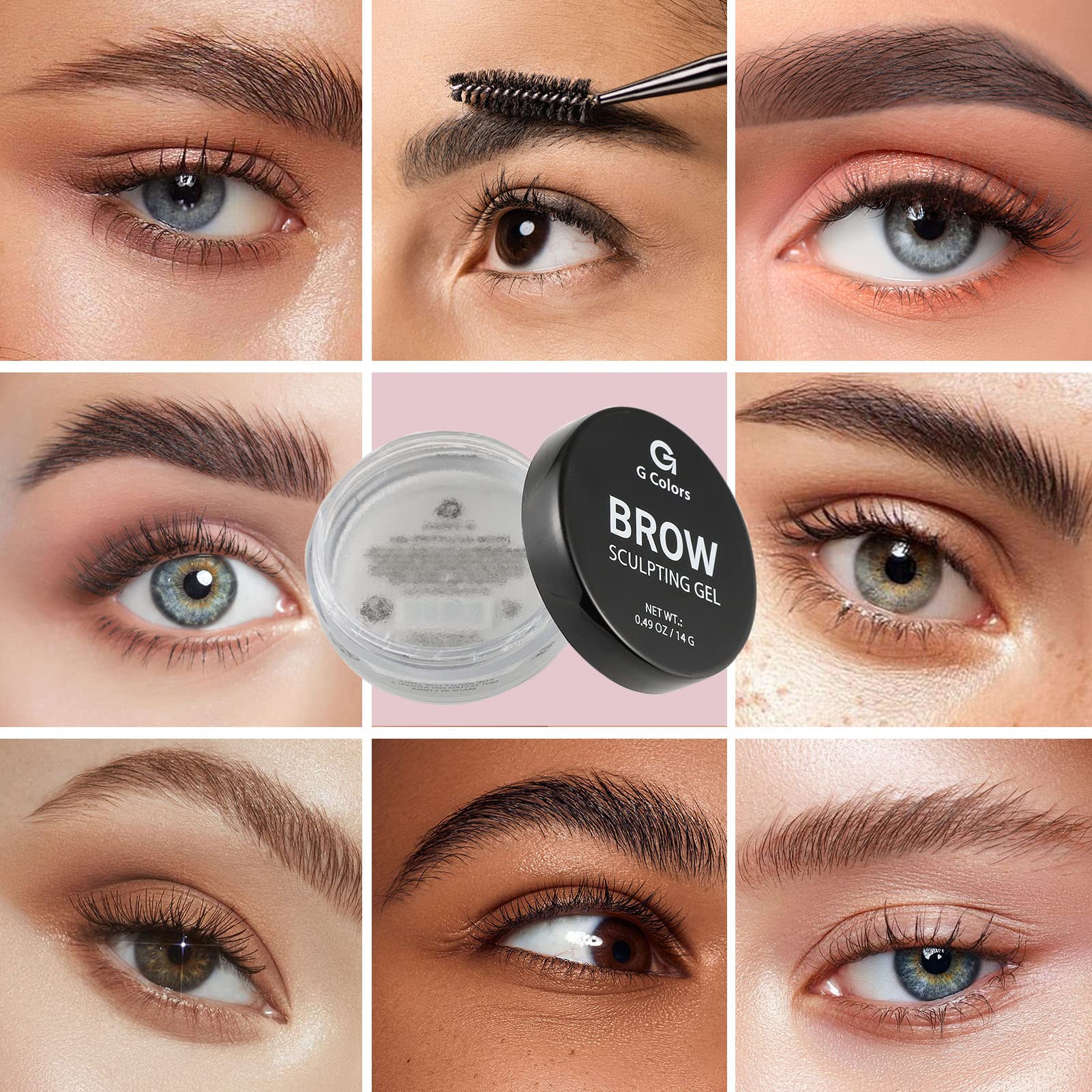 G G Colors brow wax works over powder or pencil for seamless finish.