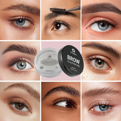 G G Colors brow wax works over powder or pencil for seamless finish.