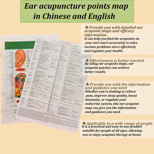 Ear seeds with brass acupressure probe included