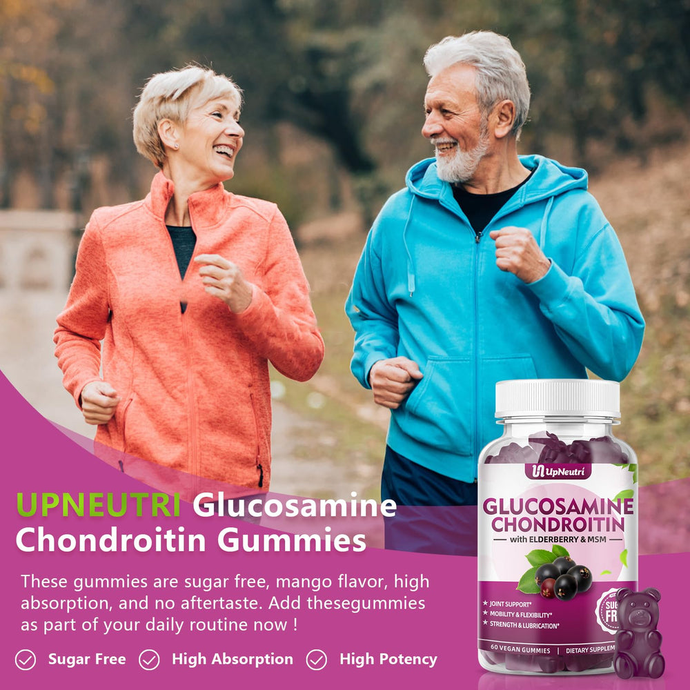 GGlucosamine Chondroitin Gummies bears served on a white background