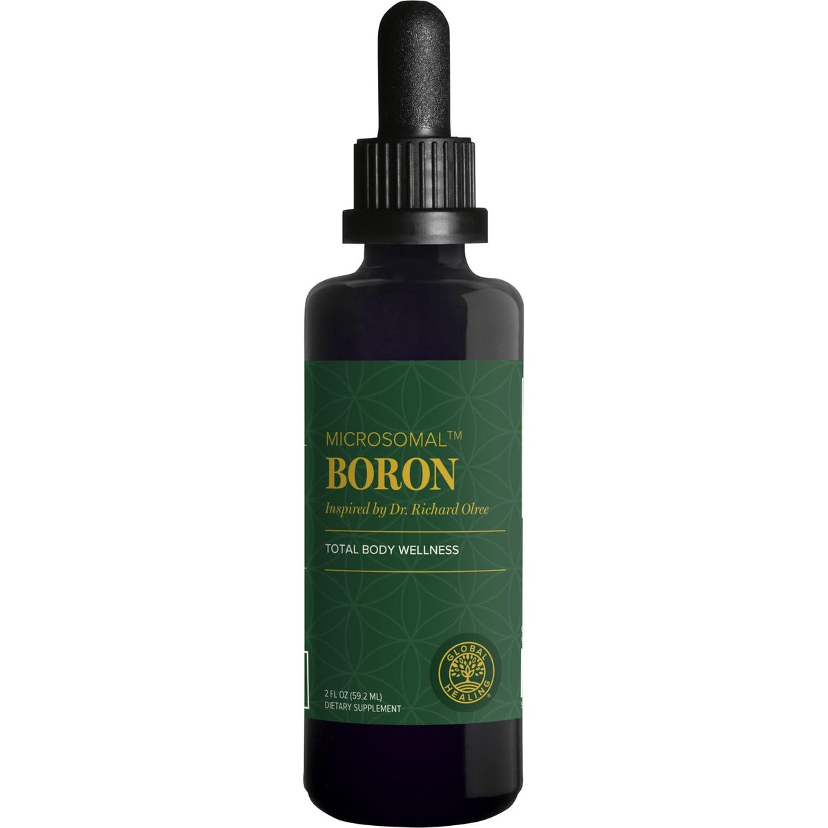 Front view of Global Healing Center Boron 5 mg bottle
