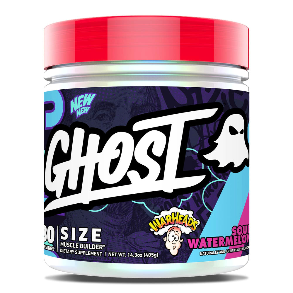 GHOST Size V3 Sour Watermelon muscle builder bottle, 30 servings