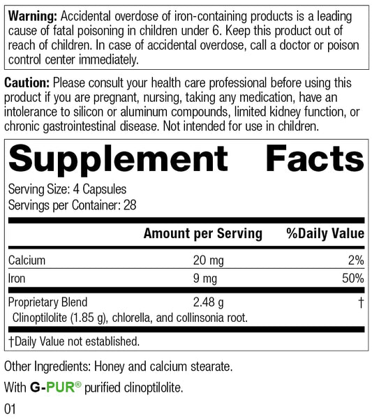 GI Adsorb bottle side view with label