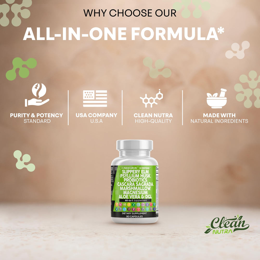 All-in-one digestive supplement product label