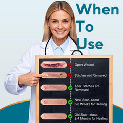 GIATENL silicone scar sheets packaged for home scar care.