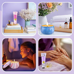 Natural hand lotion gift set with shea butter and oils