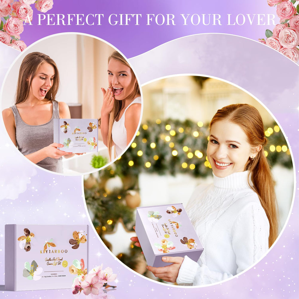 Spa gift set displayed with elegant packaging