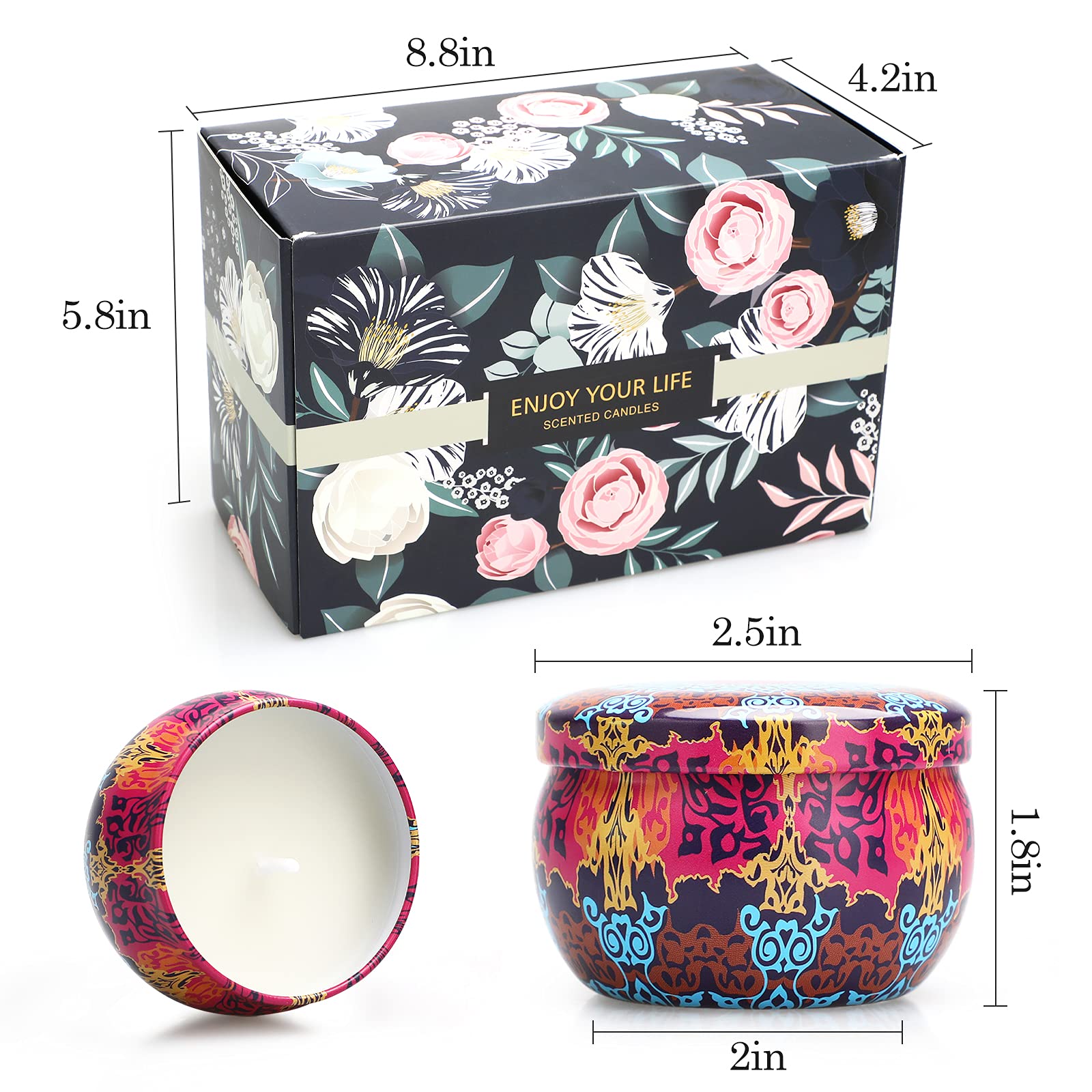 Exquisite gift box packaging for candles