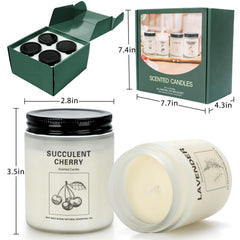 Gift box packaging for the soy wax candle set