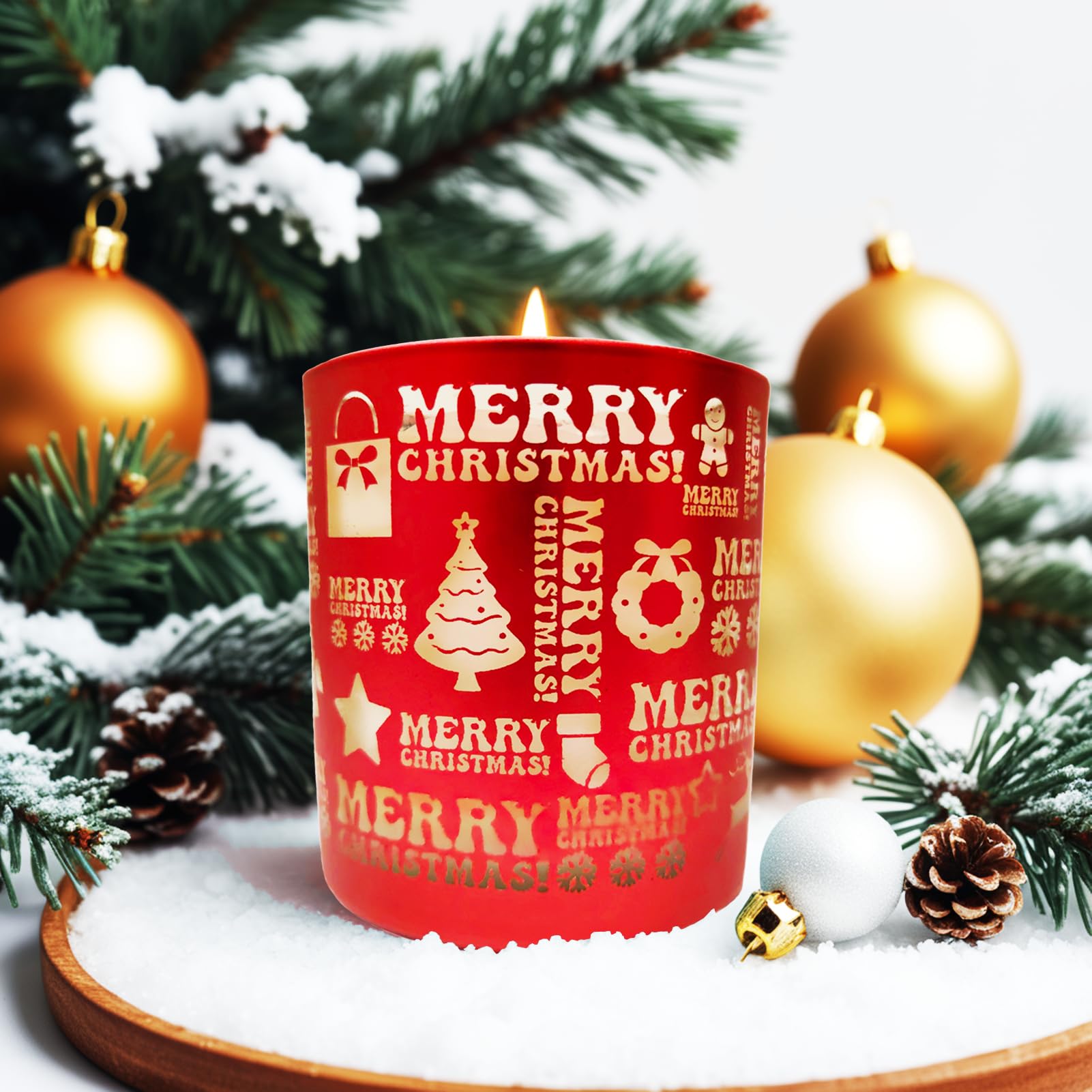 Gift idea: holiday candle in decorative jar