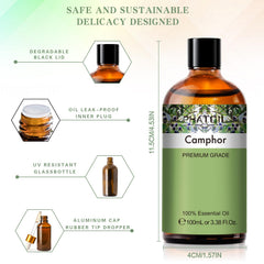 Elegant gift box packaging for camphor essential oil