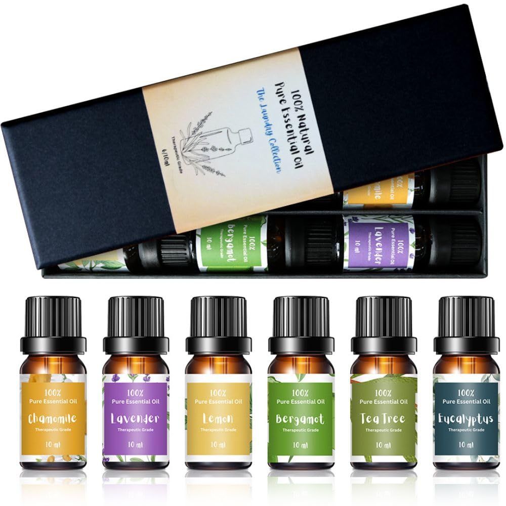 Gift-ready packaging for essential oils for laundry set