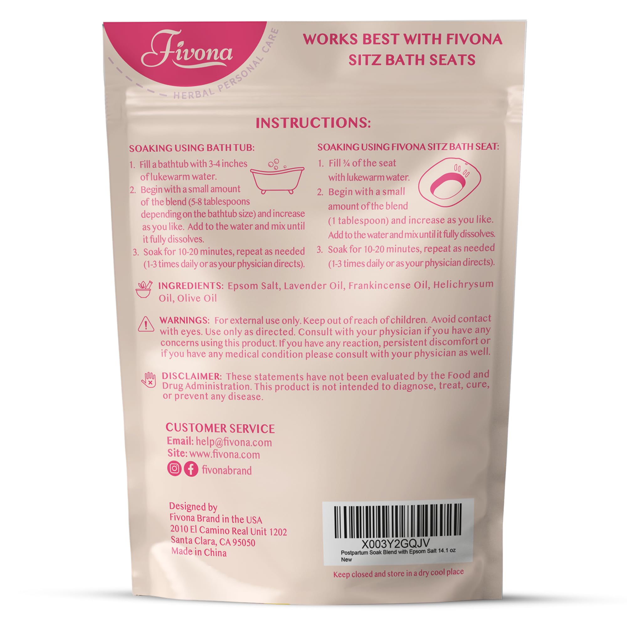 Gift-ready packaging for new moms postpartum soak