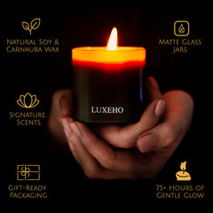 Gift-ready luxury candle set in premium box