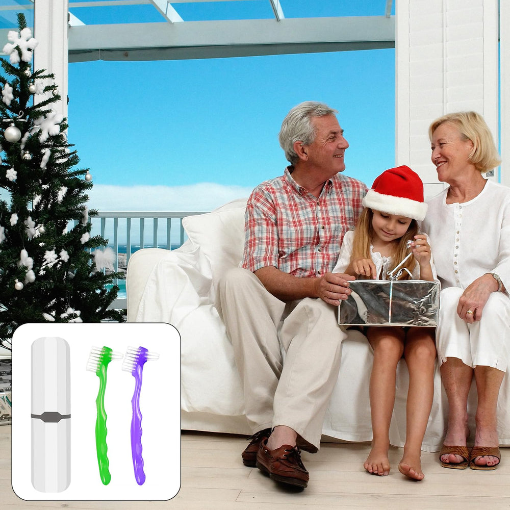 Gift-ready packaging for the denture cleaning brush set