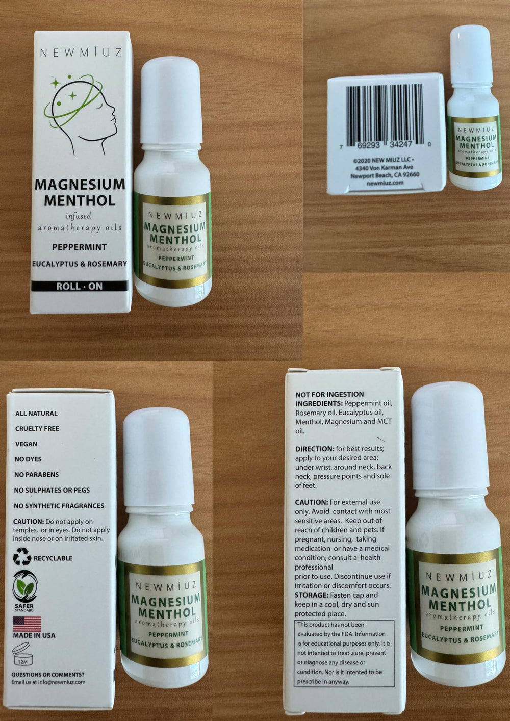 Gift-ready packaging for Magnesium Menthol Migraine Roll-On