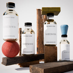 Gift-ready packaging for The Magic Scent Whitewood Diffuser Oil.