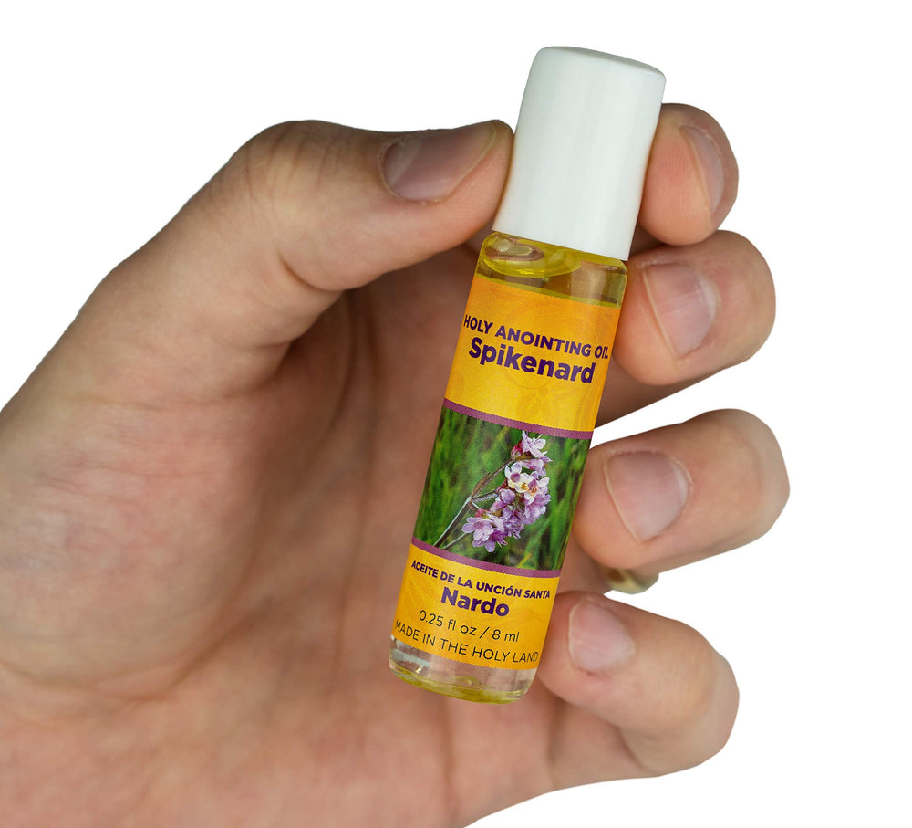 Gift-ready rolling bottle of spikenard anointing oil with packaging