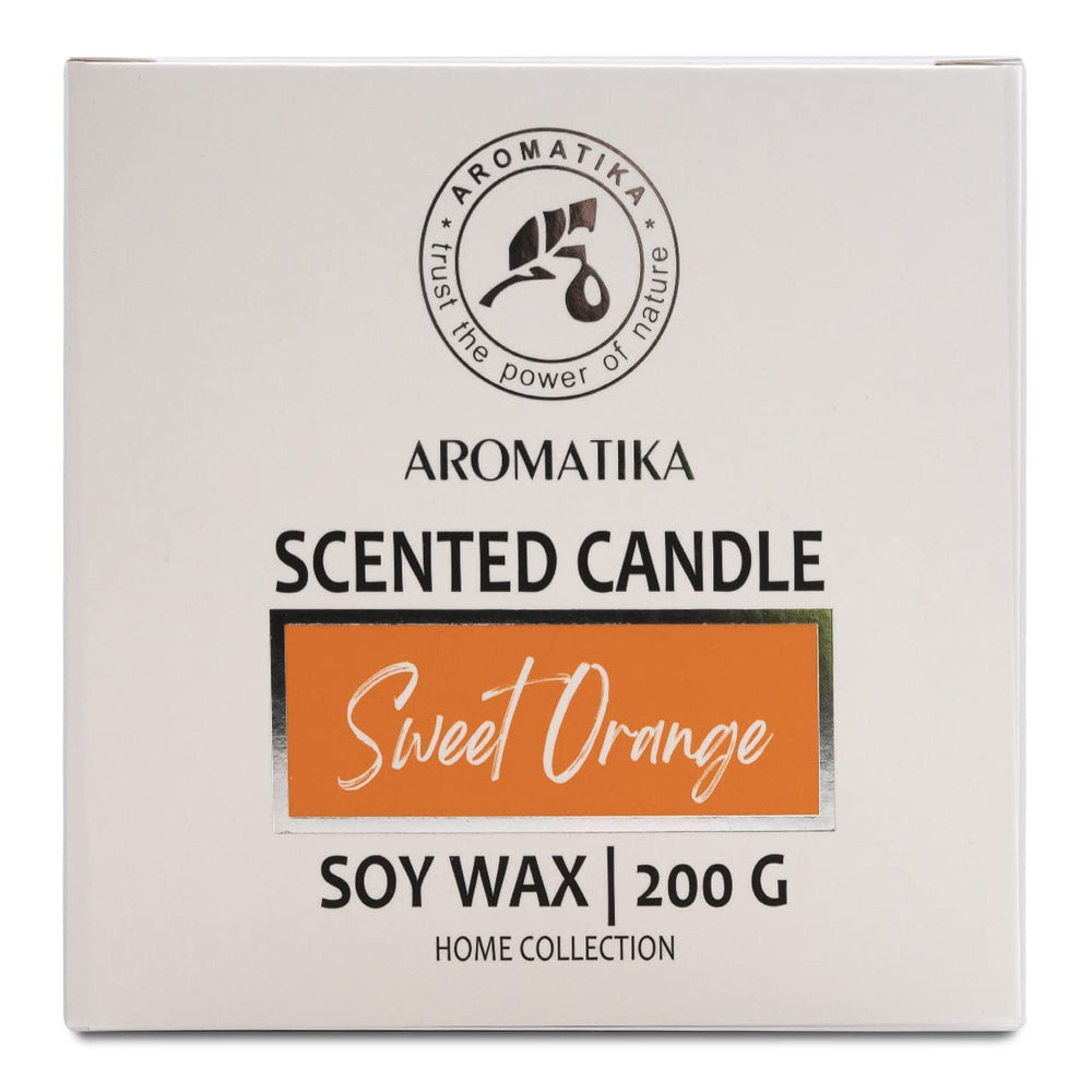 Gift-ready Scented Candle Sweet Orange with decorative wrap