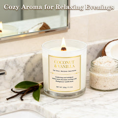 Elegant white glass jars in a gift-ready candle set