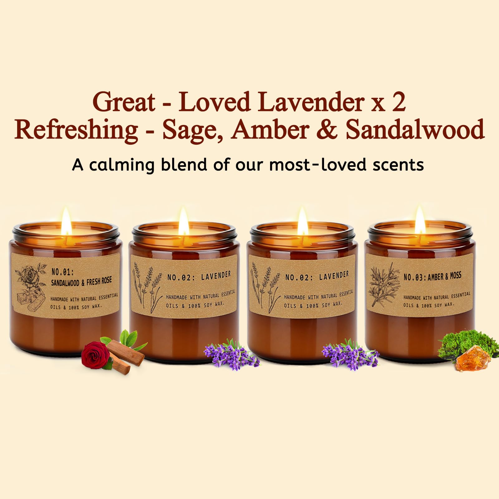 Holiday gift box packaging for the candle set