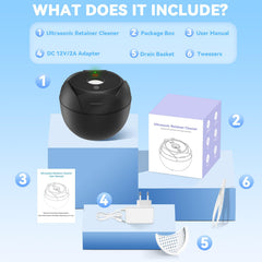 Gift-ready black ultrasonic cleaner for women and holidays