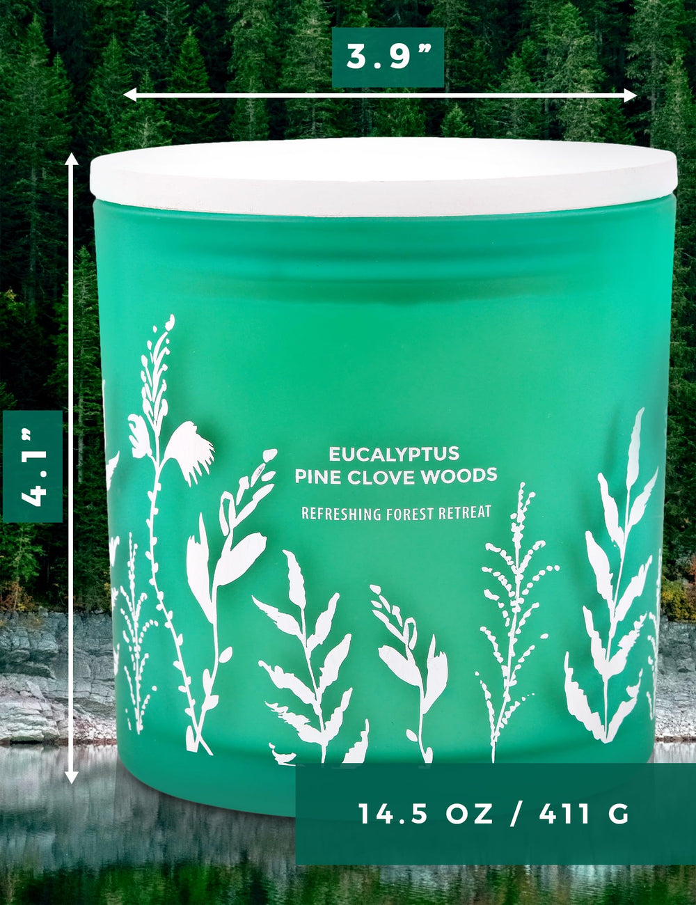 GiftaWay green jar design adds an earthy accent and repurposing potential after burning.