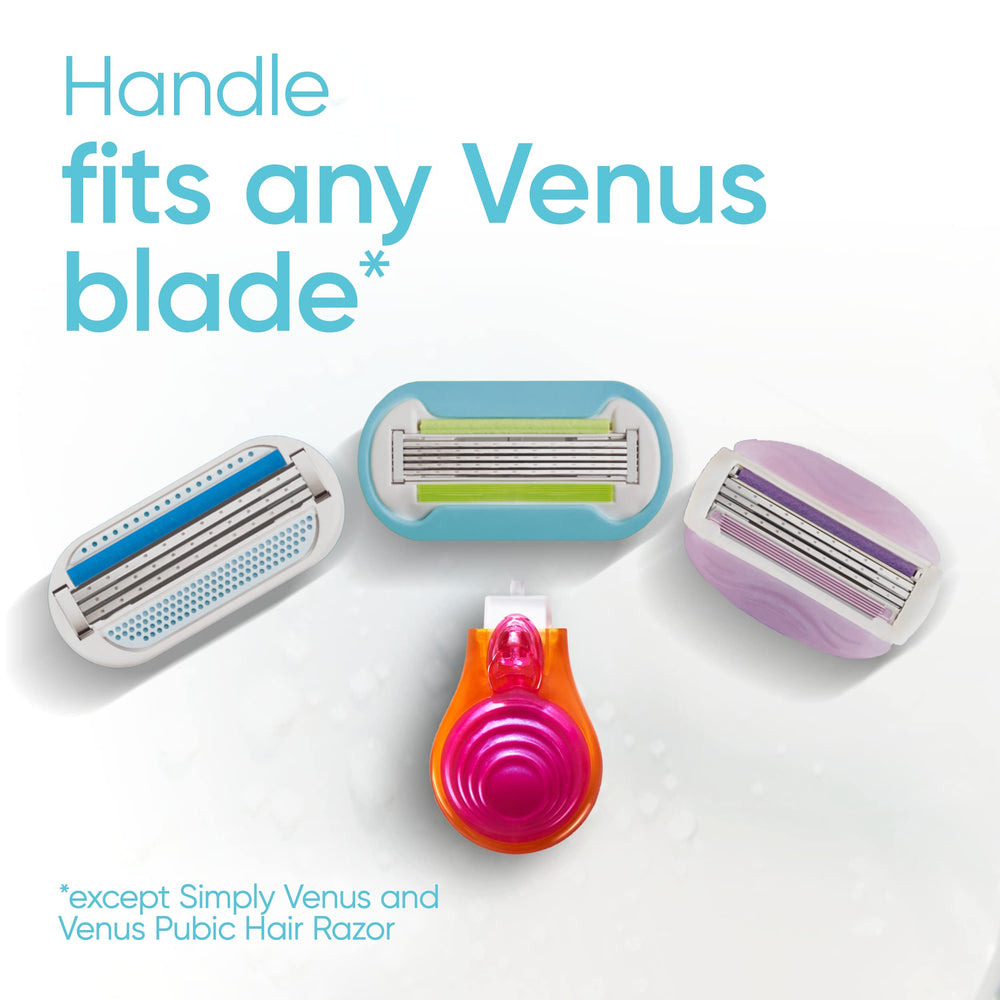 Gillette Venus Snap Cosmo Pink close-up shows diamond-coated blades.