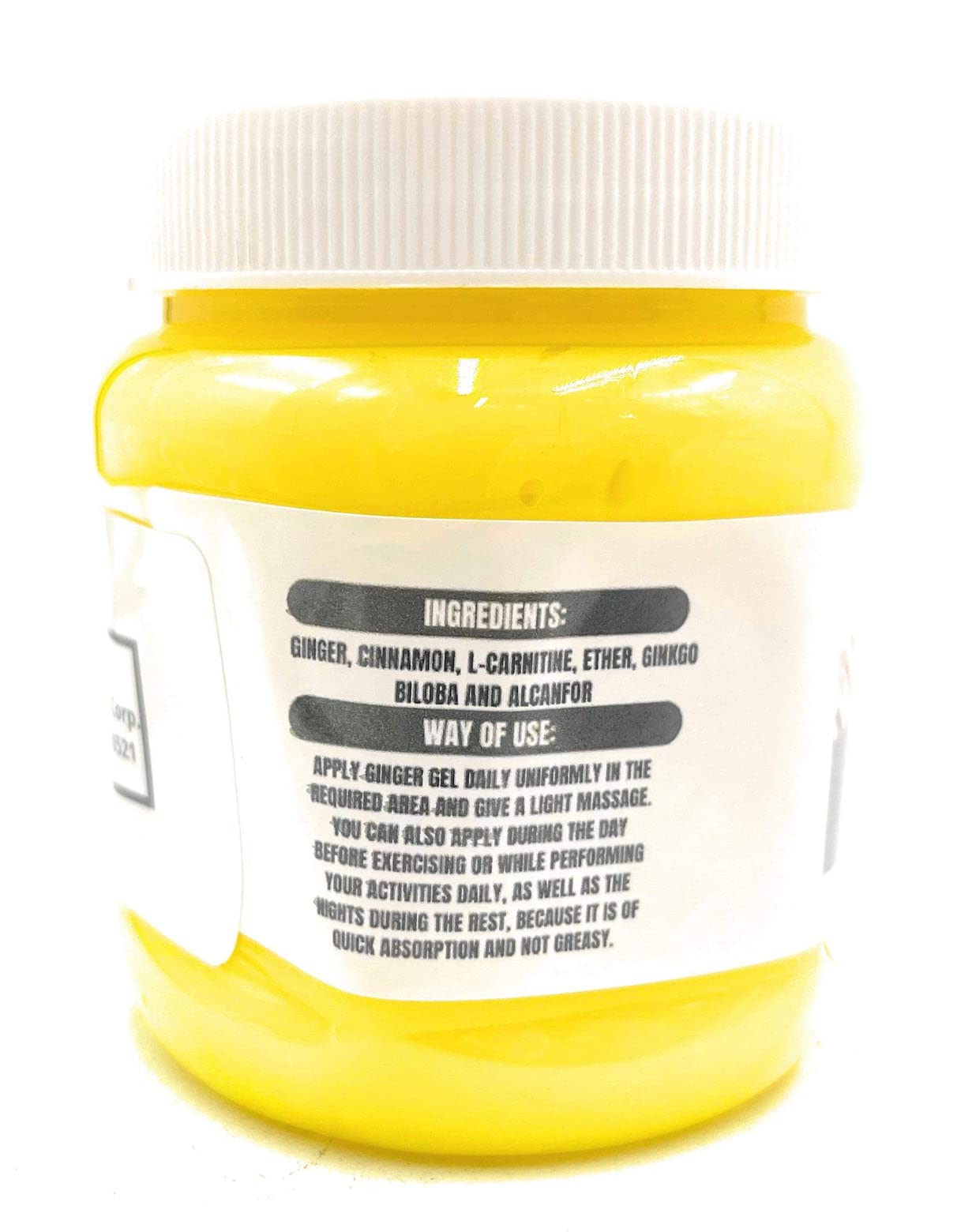 Close-up of the product label highlighting natural slimming formula