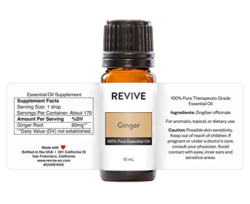 Ginger essential oil used in a diffuser setup