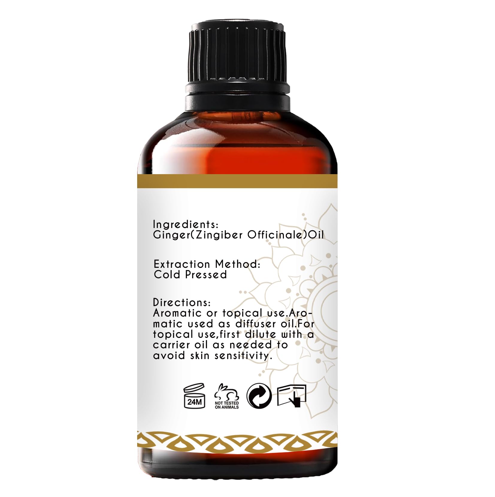 Aromatherapy diffuser with ginger essential oil